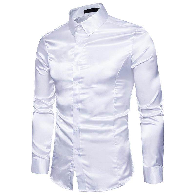 Men's 2023 Autumn Long Sleeve Shiny Casual Fashion Shirt - European Size