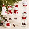 Angel Doll Hanging Plush Ornament Snowman Pattern Christmas Hanging Doll  Christmas Tree Decor