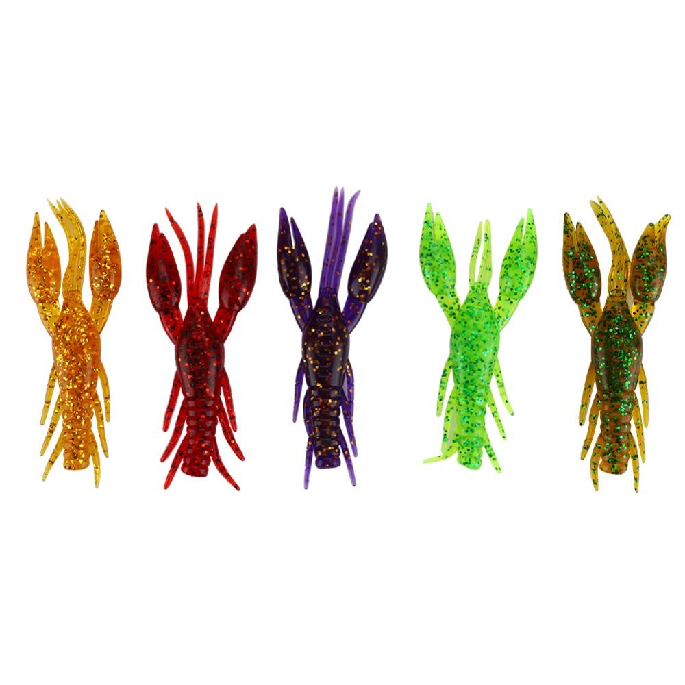 30PCS PVC Crawfish Fishing Baits Soft Fishing Lures Durable Crawfish Fishing Lures  Bass Fishing