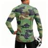 Men's Crew Neck Printed Zipper Breathable Quick Dry Long Sleeve Cycling Jersey for Outdoor Sports Activities