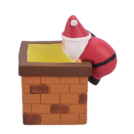 LED Light-up Stack Refrigerator Magnet Luminous Movable Christmas Santa Claus Black Cat Fireplace Stack Fridge Decoration with Light