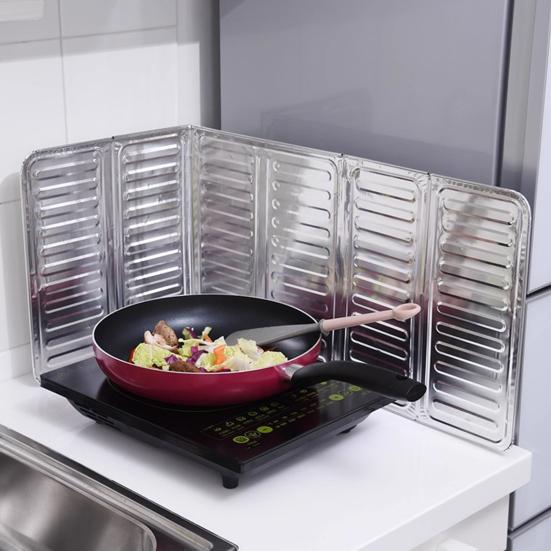 5 Stück Ölschutzblech Faltbarer Herd Ölschutz Hochtemperaturbeständig Bis 660 Grad Celsius Spritzschutz