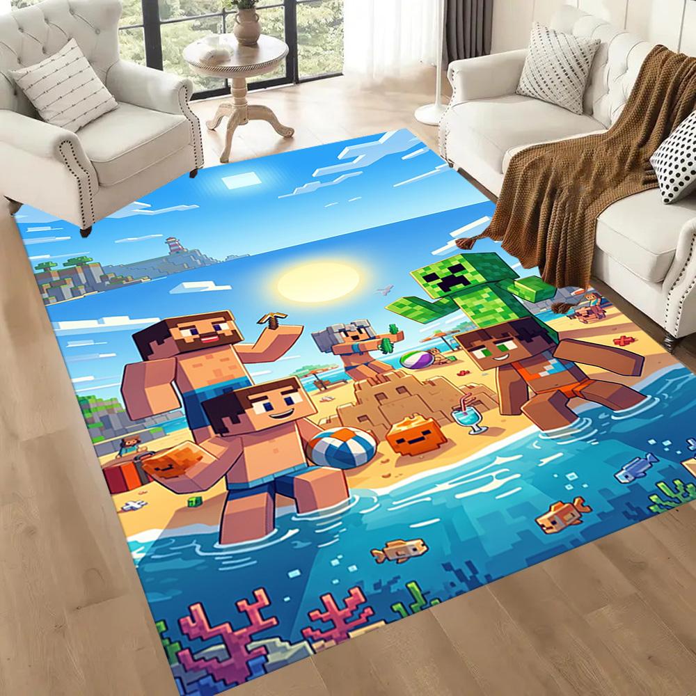 Minecraft 126 Carpet Design for Kitchen Outdoor Game Room Living Rooms Antislip Carpet Office home decor Perfect Gift for Women/Men