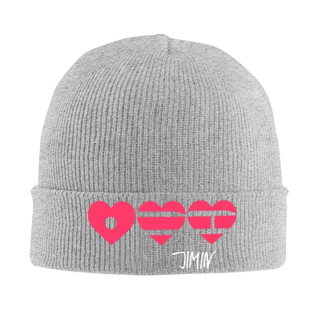 Arirang Heart-Jimin Knitted Caps Women's Unisex's Beanies Winter Hat Acrylic Warm Caps