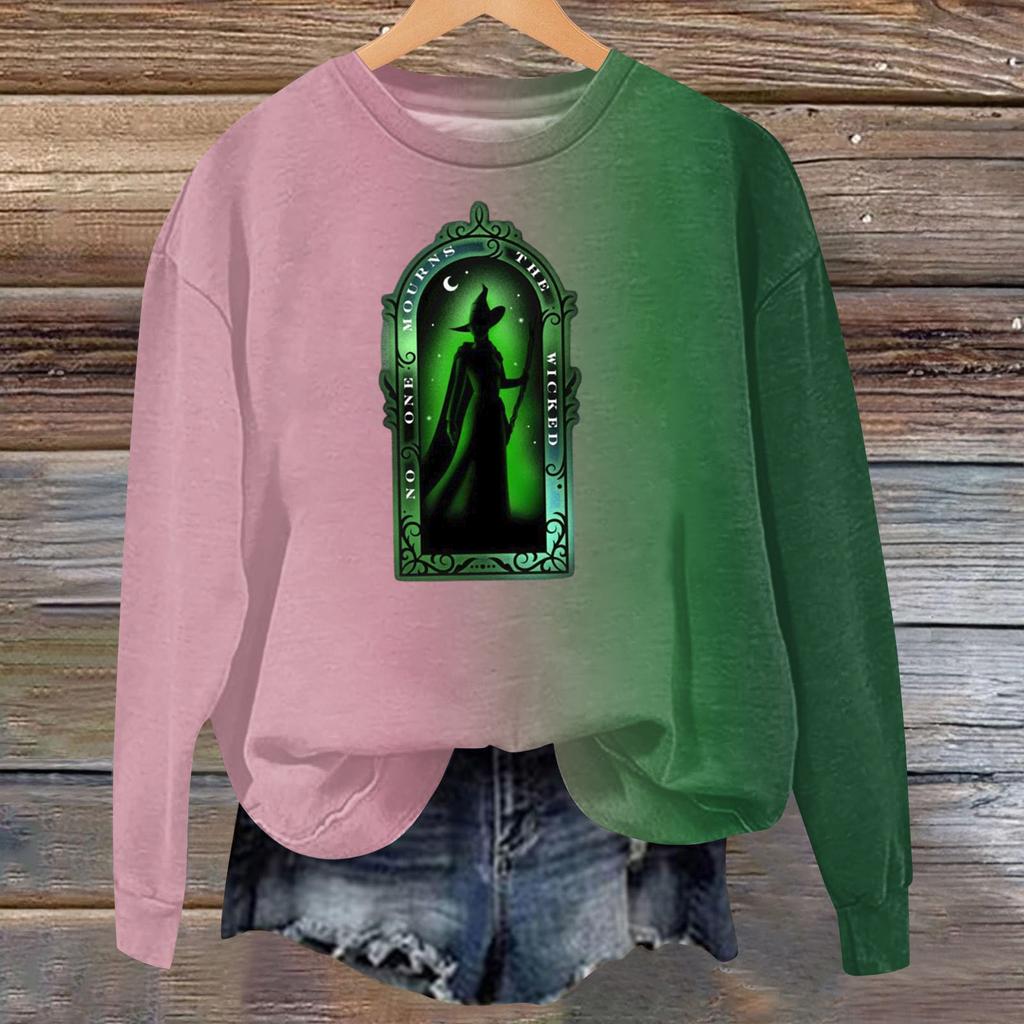 Women's Fashion Casual Long Sleeve Loose Printed Sweatshirt