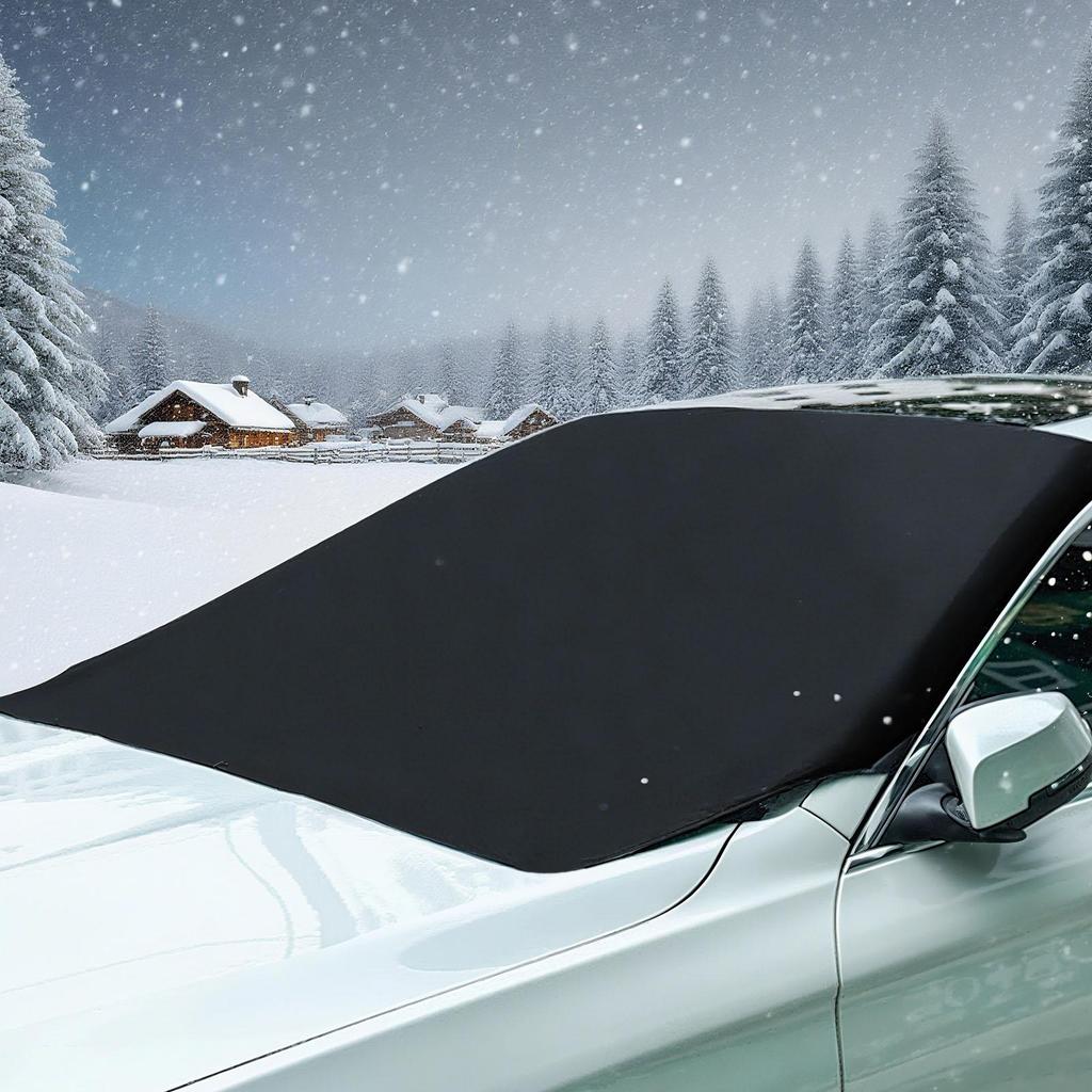 Windshield Snow Cover Magnetic Winter Car Covers Heavy-Duty Foldable Automotive Protector Guard For Outdoor Sun Heat Rain Frost
