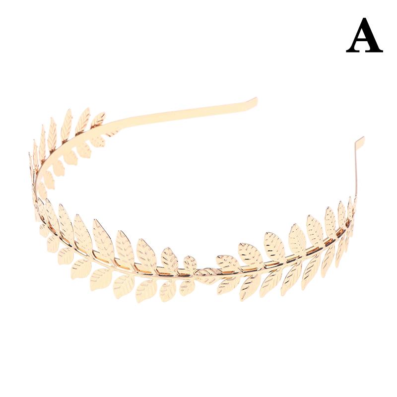 [ZYAS]Gold Leaf Headband Headpiece Crown Tiara Hair Hoop Headdress Goddess Greek Head Jewelry Bride Wedding Hair Accessories