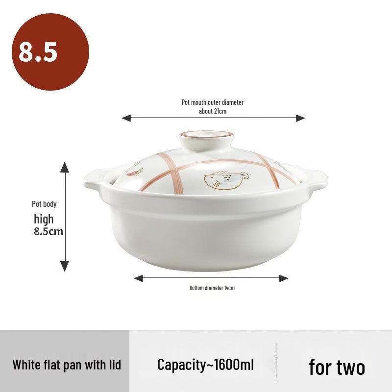 ZISIZ Ceramic Clay Casserole Pot
