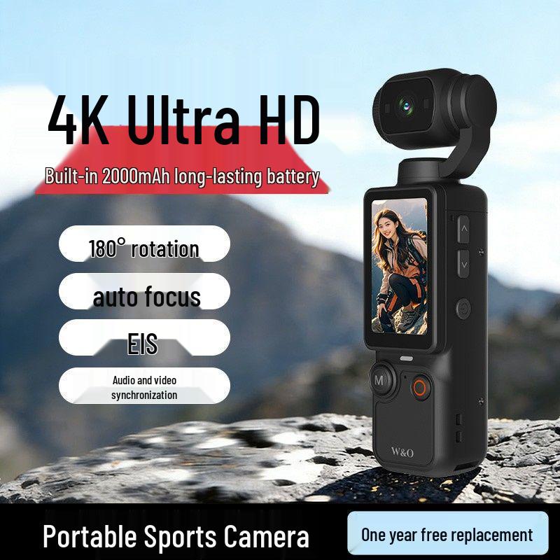 Ultra HD Vlogging Camera with Anti-shake for Outdoor Cycling and Sports