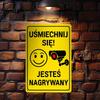 Humorous Polish Security Warning Metal Wall Sign   Ideal for Home Vintage Style Gift for Men  Women  Durable Metal Sig