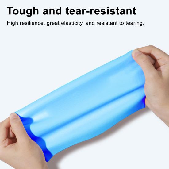 Adults Silicone Swim Cap Non-slip Stretchy Waterproof Long Short Hair Swimming Hat