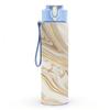 1PC Cream Gold Swirl Marble Pattern 750ml Color Plastic Sports Water Bottle Leakproof Flip Straw Lid Suitable for Sports Office Home Use
