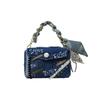 Dior [Personalisierte Kosmetiktasche] Wildnis-Tipps Tasche Handbemalte Collage Exquisit Hochwertig Tägliche Pendler Handtasche Aufbewahrung Tragbar Denim Blau