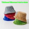 Nieuwe Winter Imitatie Konijnenbont Emmerhoed Mode Dames Dik Warm Vissershoed Effen Kleur Heren Zacht Fluweel Bontachtige Panama Hoeden