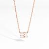 MAYBETOI 14k Frida Oval-Cut Baguette Twin Necklace