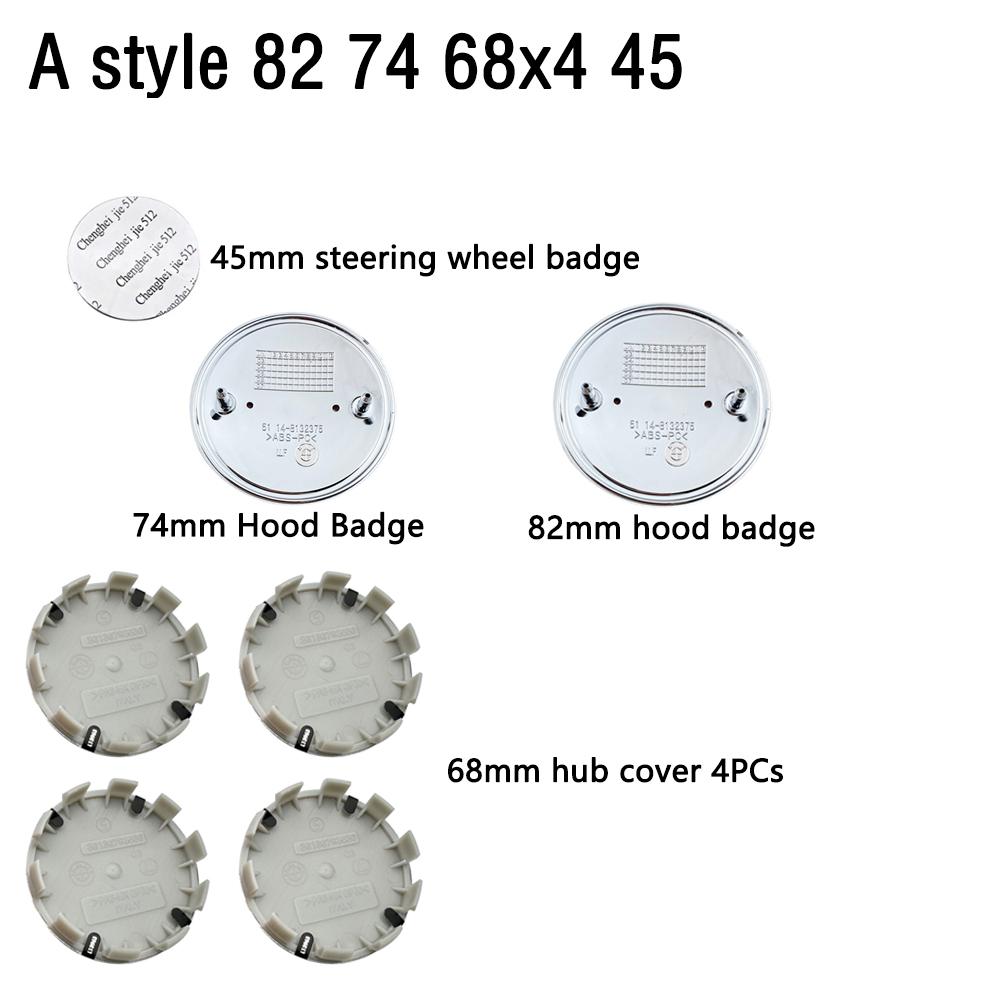7Pcs Car Hood Front Rear Trunk Emblem For BMW original Logo M Emblem E46 E36 E34 F10 E90 F30 E60 F30 E53 E30 E92 E87 OL2