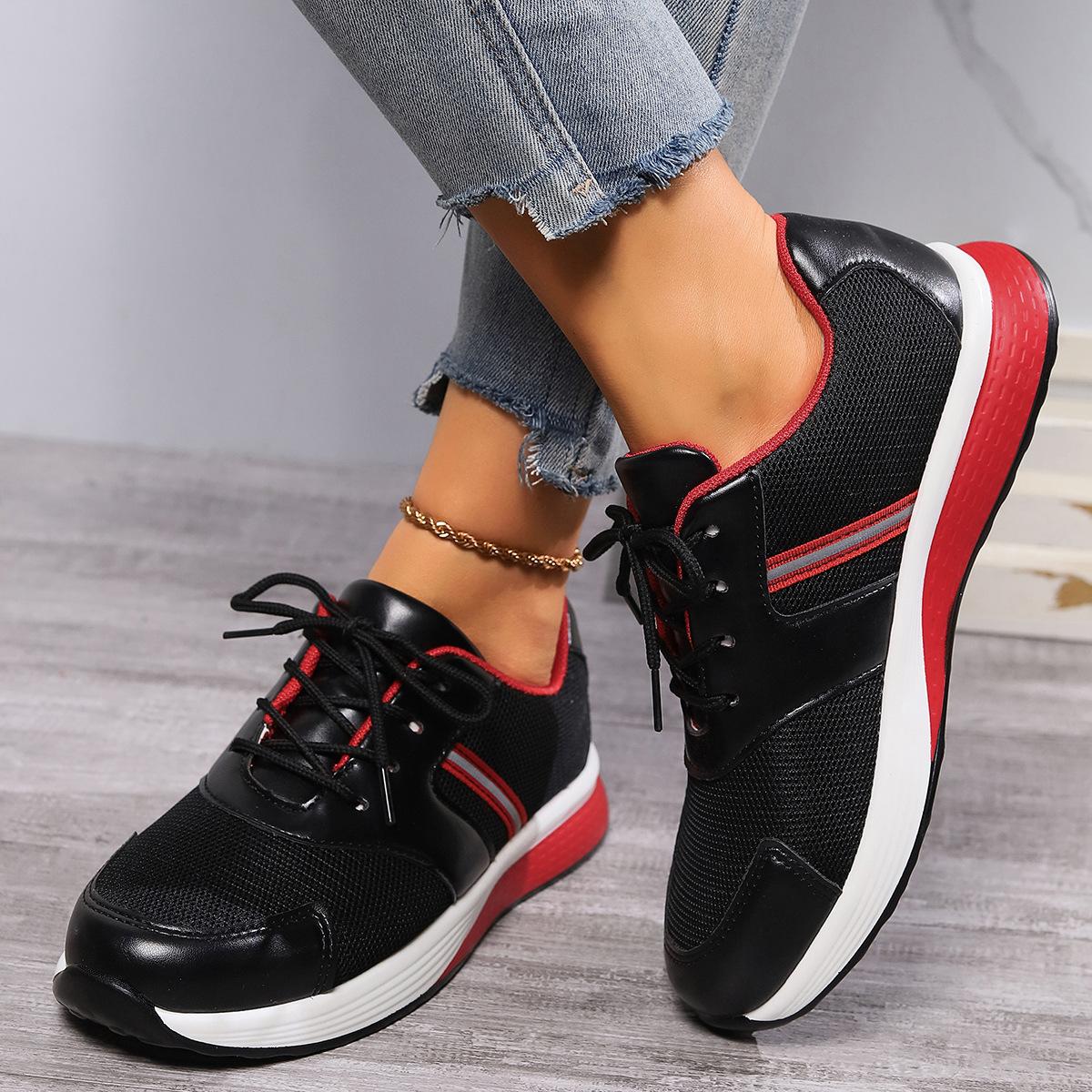 

Ladies Spring Sports Single Shoes, Running Shoes, Spring and Autumn Shoes, Soft Soled, Lightweight, Casual and Comfortable 43 чорний