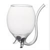 Heat Resistant Transparent Cocktail Glass Cup with Straw for Wine Whiskey Milk Juice Tea Sipping Sipping Cup with Drinking Tube