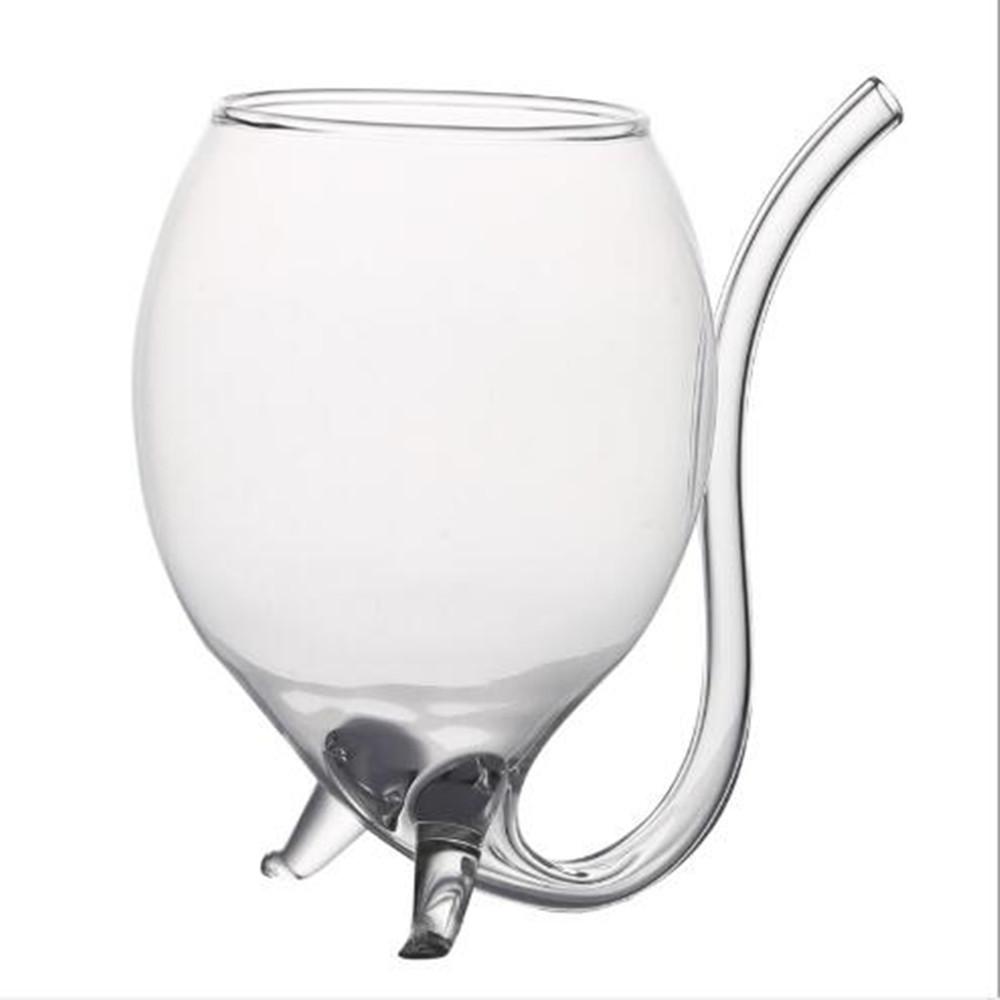 Heat Resistant Transparent Cocktail Glass Cup with Straw for Wine Whiskey Milk Juice Tea Sipping Sipping Cup with Drinking Tube