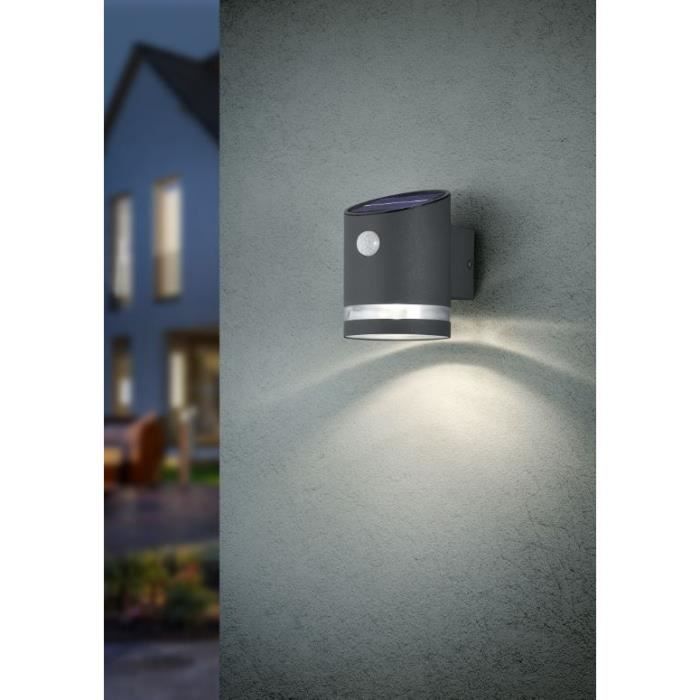 Wandleuchte - Salta - Solar 3W - Stahlgrau - 290 Lumen - 13 cm