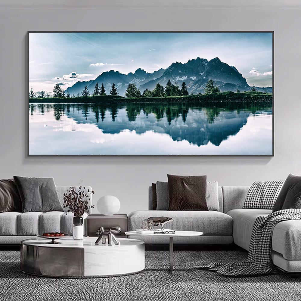 Natural Landscape Poster Waterfall Lake Forest Landscape Picture Canvas Printing Poster Wall Decoration Painting Home Room Decor