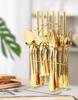 Western 24-Piece Stainless Steel Cutlery Set with Knife Holder Gift Box