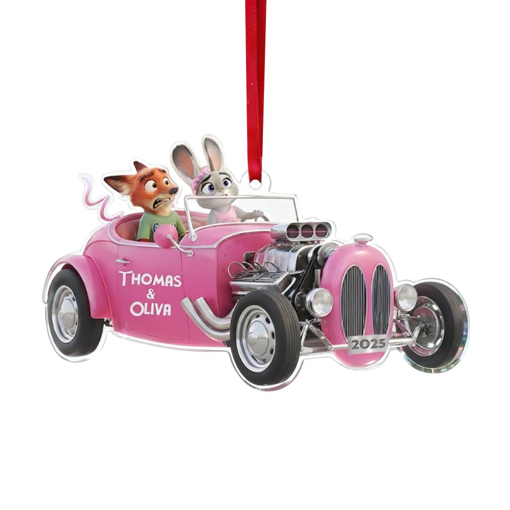 Personalized Acrylic Animal Christmas Ornaments(2D)