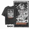G Back Print Acid Washed Cotton oneck Cat Graphic Unisex Tshirt   Streetwear Big Size Cool Vintage Unisexs Tee Tshirt