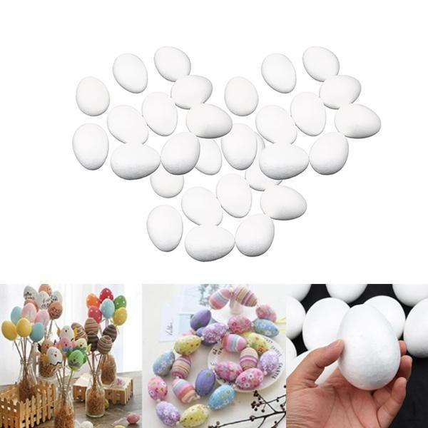 

30 шт белые моделирующие ремесленные яйца из пенополистирола, 8 см