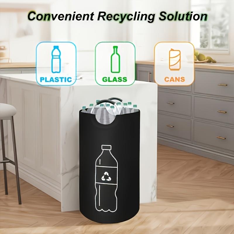Foldable Recycling Bag Large Laundry Hamper Collapsible Trash Bin Oxford Cloth Storage Basket Handles Kitchen Home Organizer