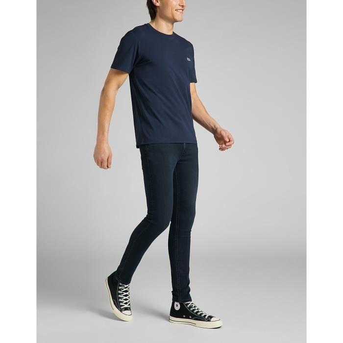 T-shirt - Lee - Patch Logo - Bleu - Coton biologique - Manches courtes