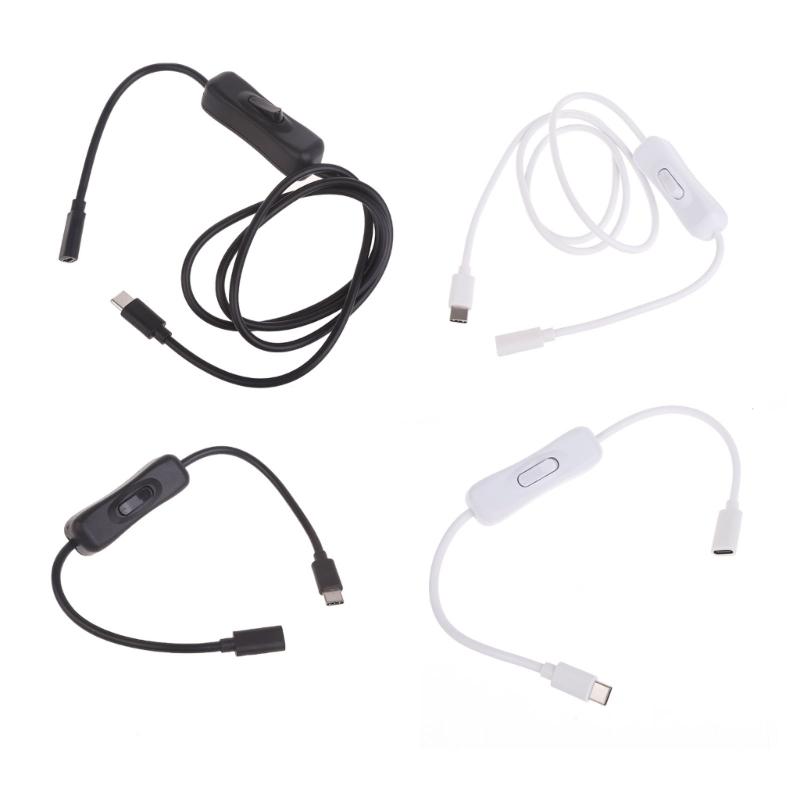 USB C Cable 20V 5A 100W USB Type-C To Type C Male Charger Cable Power Adapter Power Cord with Switches for Phone