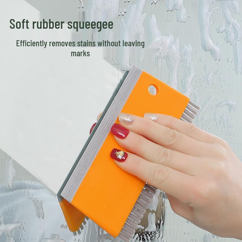 

Двусторонний скребок для кухни, ванной и зеркал для универсальной уборки оранжевый