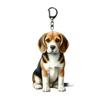 Acryl Schlüsselanhänger 2D Hundeform Feine Handwerkskunst Schlüsselring Dekorativ Rucksack Handtasche Telefon