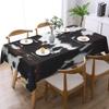 Cow Print Tablecloth Black Brown Cowhide Pattern Cattle Animal Fur Western Farmhouse Table Cover