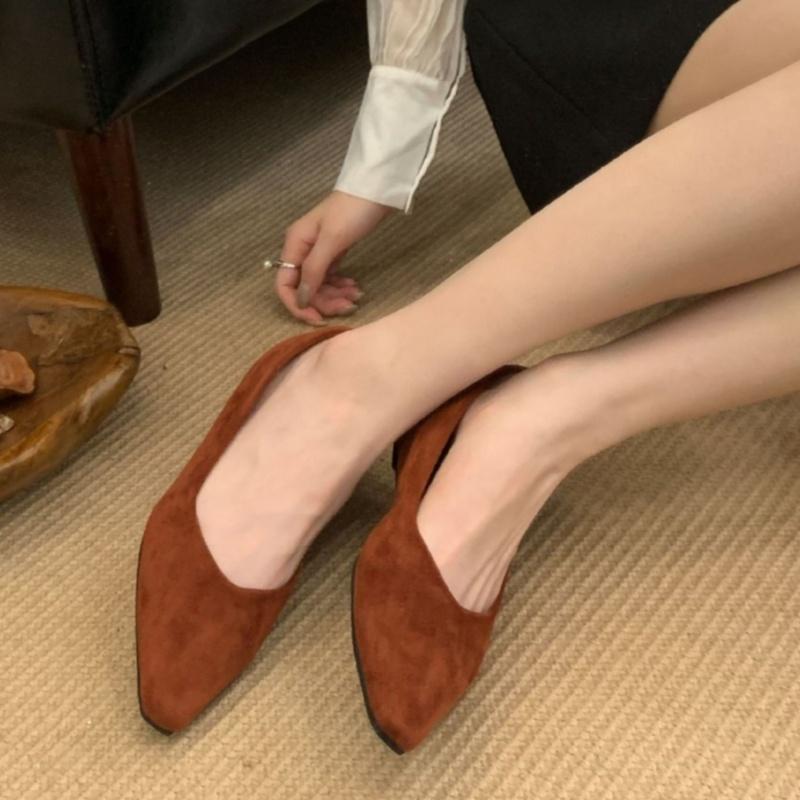 Fashion Spring Autumn Women's Flat Shoes 2025 New Elegant Pointed Toe Shallow Mouth Luxury  Style Office Lady Slip-on Work Shoes