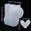 iSuperb Silicone Molds Animal Cute Epoxy Resin Molds 3D Deer and Antlers Molds for DIY Resin Casting (Transparent)