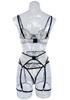 European & American Women's Sexy Embroidered Mesh Lingerie Garter Set