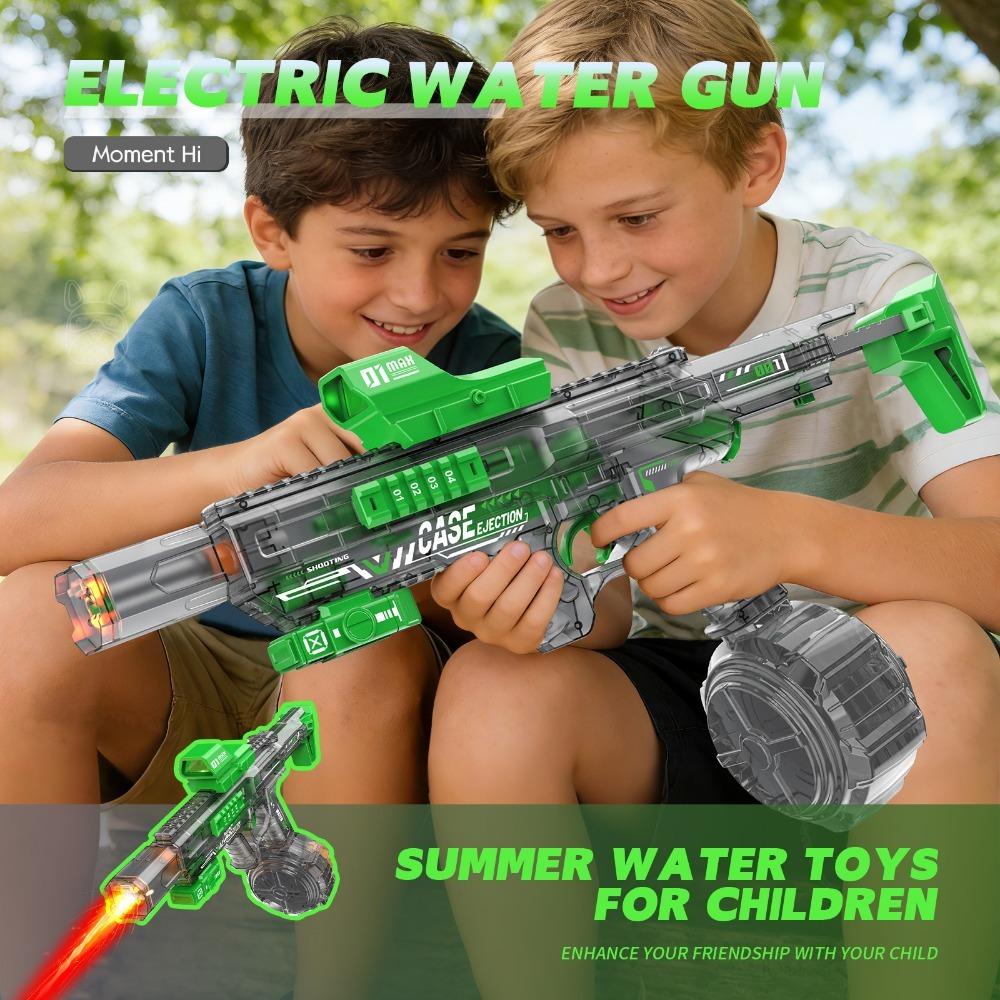 Simulated Firing with Recoil Electric Water Gun Toys Full Automatic Sensor Lights Water Pistol Summer Outdoor Games for Children
