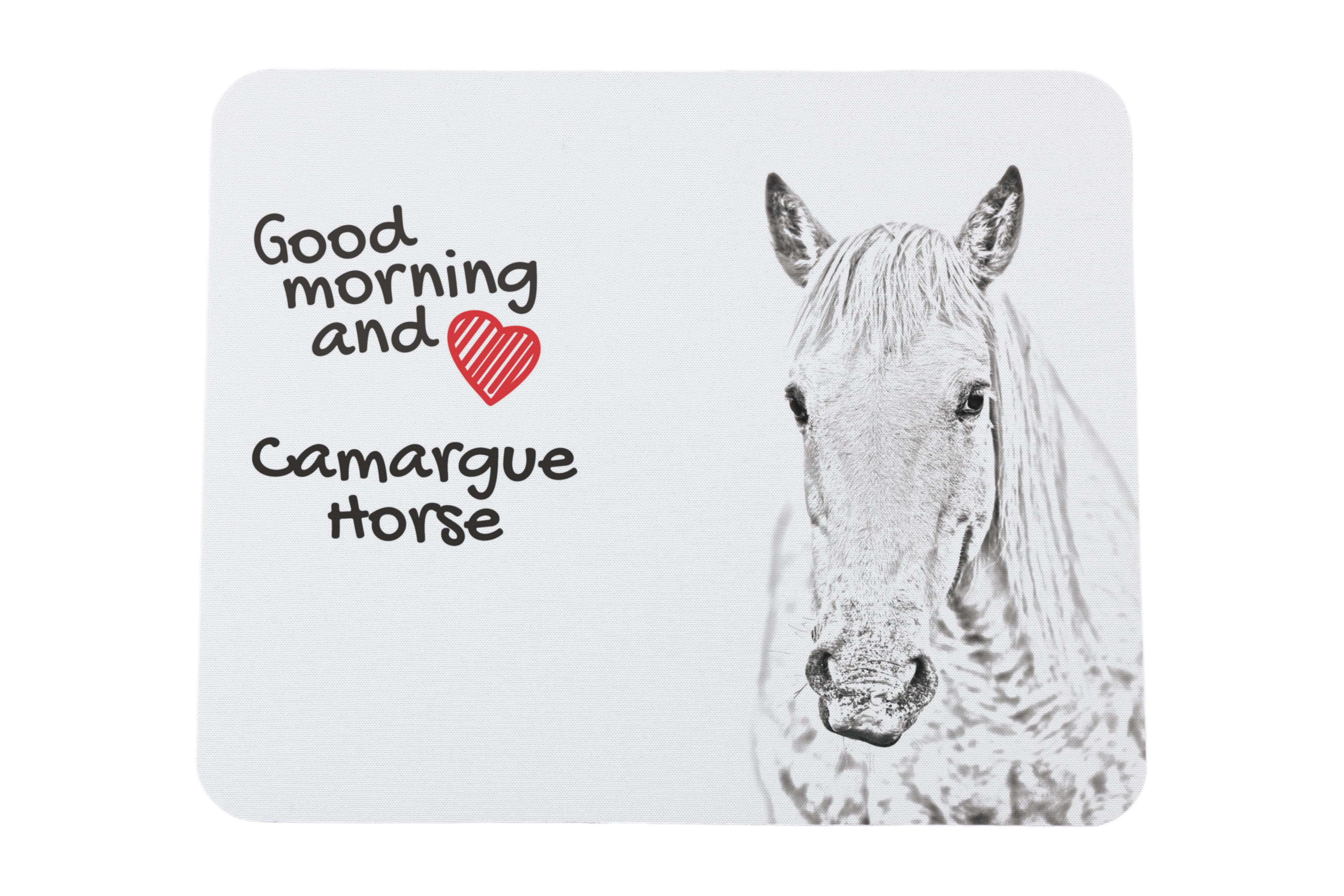 

Camargue Horse - килимок для мишки з принтом, персональний килимок з конем, унікальний гаджет для офісного працівника від бренду Art-Dog білий