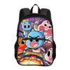 O Incrível Mundo de Gumball Mochila com Frente Redonda Estampada de Desenho Animado Anime para Meninos e Meninas Mochila Nova