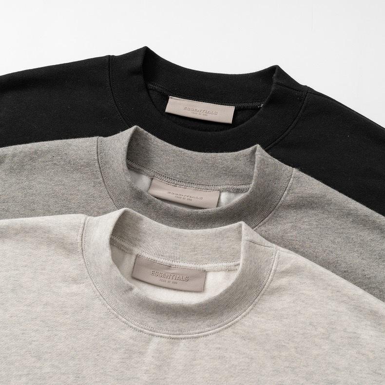 FOG ESSENTIALS Saison 8 Beflocktes Rundhals-Sweatshirt für Herren, lockere Passform