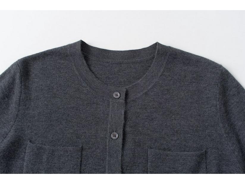 100% Pure Cashmere Thickened Crew Neck Single-Breasted Cardigan—Casual Autumn/Winter Fashion Sweater