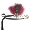 Vintage 1920s Flapper Cosplay Party Feather Headband Women Costume Accessories 20s Cocktail Party Dress Up Headpieces