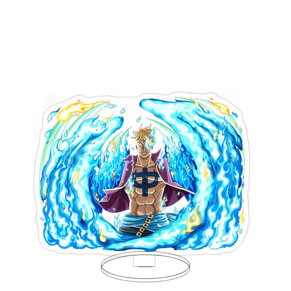 Stand Acrilico Grande Ornamenti Cartone Animato Pirata Luffy Sauron Espositore da Tavolo Spettacolo di Fumetti Vendita All'Ingrosso Consegna