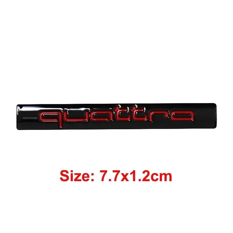 Car Decals Rear Trunk Emblem for 4EIY Quattro RS6 A8 Q2 Q4 A3 A4 S3 S5 Q3 RS7 S7 S6 A6 Side Body Badge Rear Sticker Accessories