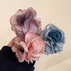 Cloth Rose Shark Clip Korean Style Flower Claw Clip Fashion Simulation Flower Hair Claw  Women