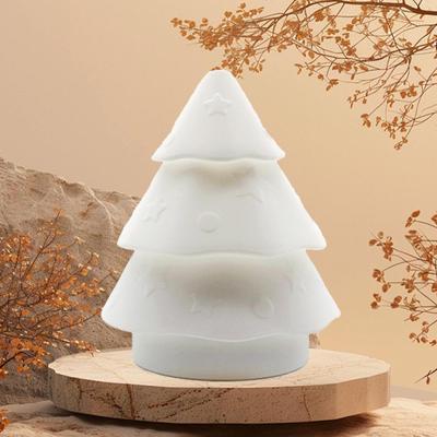 Christmas Tree Silicone Night Light Bedroom USB Atmosphere Night Lamp Living Room Desktop Decoration Creative Cartoon Table Lamp