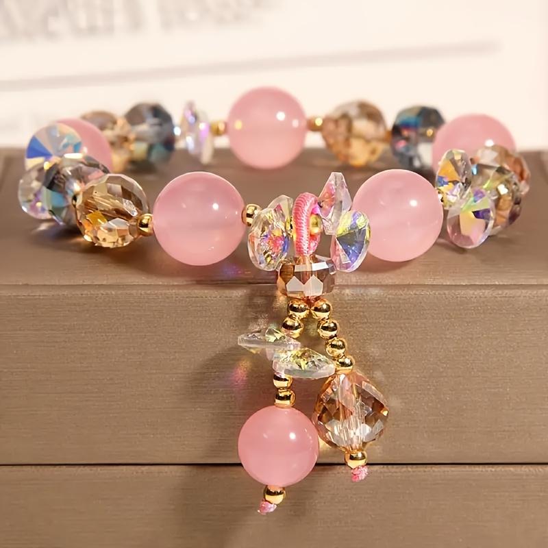 

Bohemian style bracelet pendant рожевий