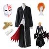 Anime Ichigo Kurosaki Cosplay Halloween Kostüme Maske Oberteile Und Hosen Halloween Set Für Männer